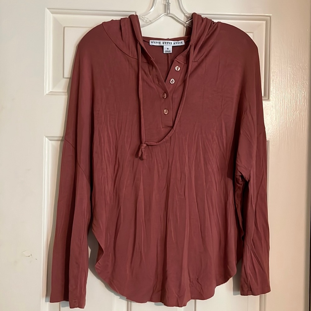 Women’s Long Sleeve Hooded Top by Paige with Worth Collective